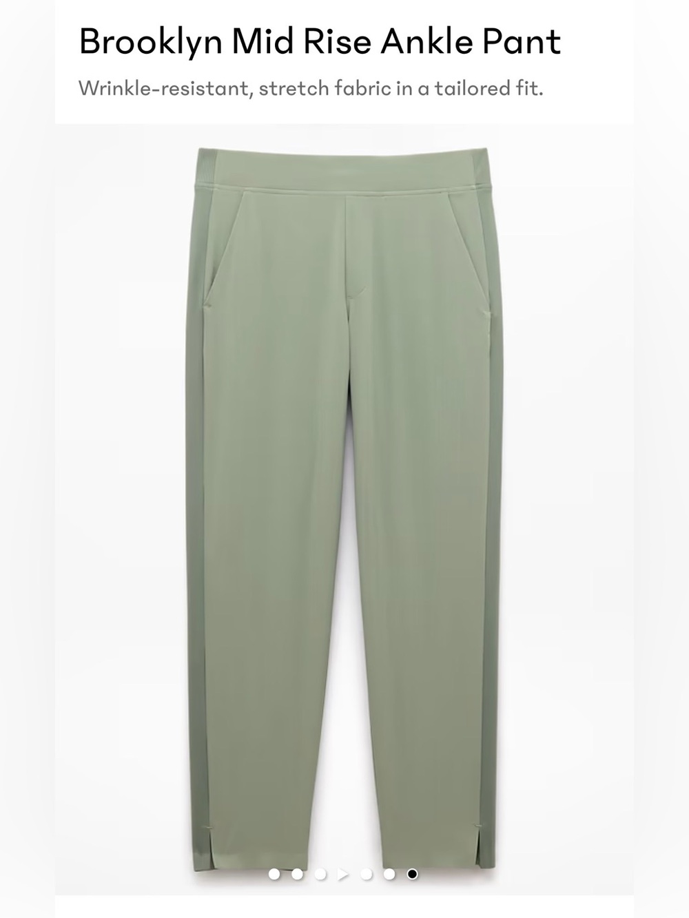 ATHLETA Brooklyn Pants Neutral Light Green - Cacti